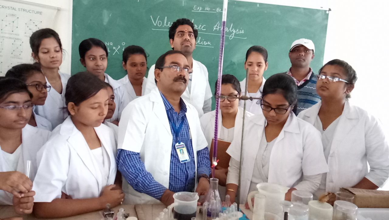 Dilip Sir with lab instructor is demonstring to the students