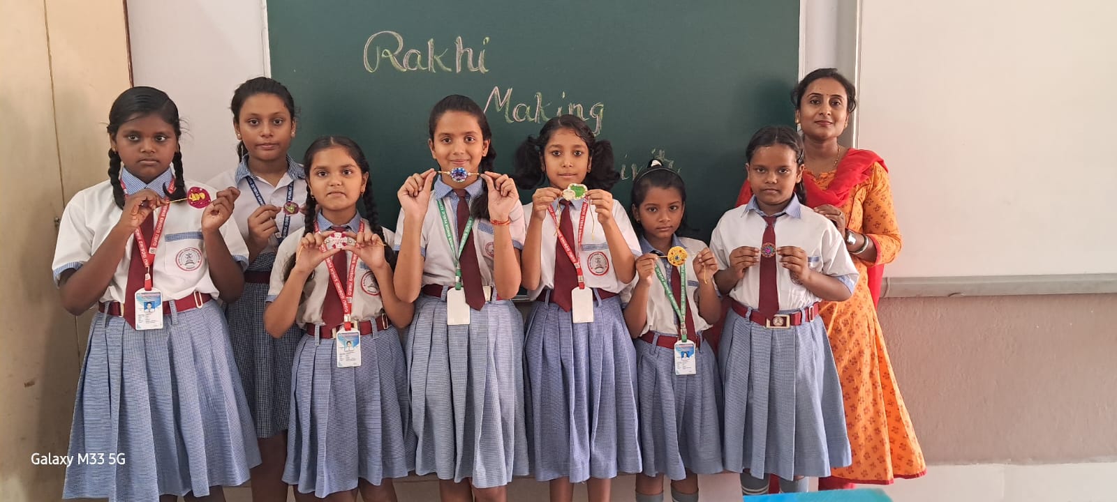 Rakhi Making Activity for Classes Nursery-V.